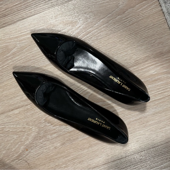 Saint Laurent Black Patent leather flats - Picture 1 of 5